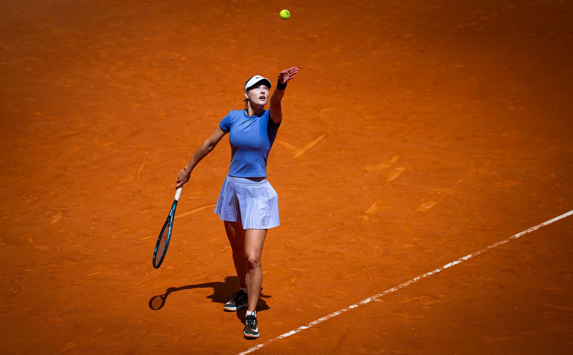 Kalinskaya in action at the Mutua Madrid Open - Day Five - Source: Getty